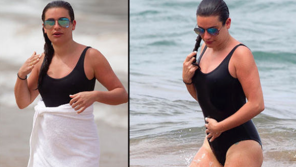 Gazetecileri görünce karnını içine çekip havlusuna sarıldı - Resim: 1