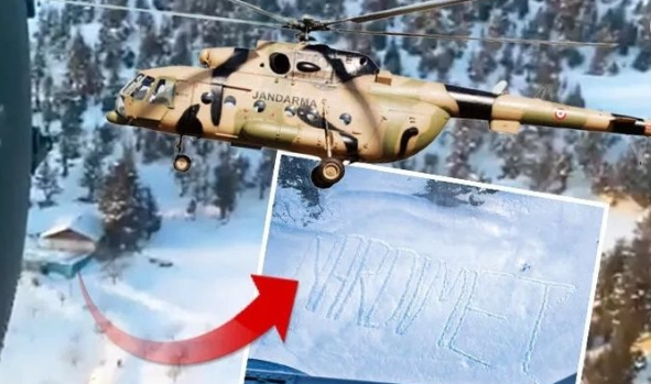 Film değil gerçek: Kardaki yazı hayat kurtardı! Mehmetçik riski göze alıp iniş yaptı - Resim: 0