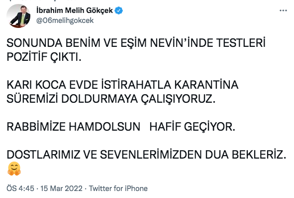Melih Gökçek ve eşi Nevin Gökçek koronavirüse yakalandı işte sağlık durumu - Resim: 1
