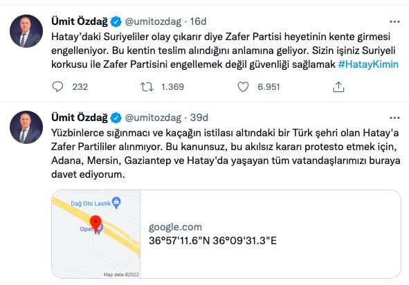 Ümit Özdağ Hatay iline alınmadı: 'Gitmeyeceğim biz sınıra mayın yerleştirmeye geldik  - Resim: 1