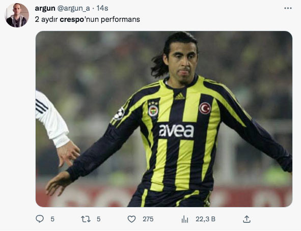Crespo'ya bir haller oldu tel tel döküldü formsuz Crepso Twitter'da TT oldu - Resim: 0