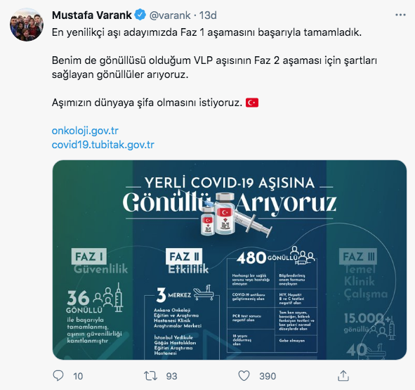 Bakan Mustafa Varank duyurdu! Yerli aşı için gönüllü aranıyor - Resim: 0
