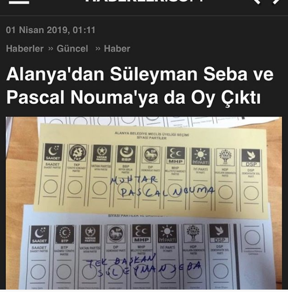 Pascal Nouma'ya Antalya'dan muhtarlık oyu çıktı - Resim: 0