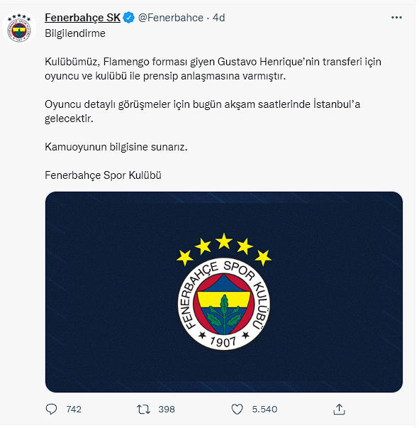Fenerbahçe'den KAP bildirisi! Gustavo Henrique İstanbul'a geliyor - Resim: 1