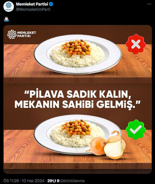 Mekanın sahibi geldi diyen Sinan Oğan'a Memleket Partisi'nden soğanlı yanıt - Resim: 0