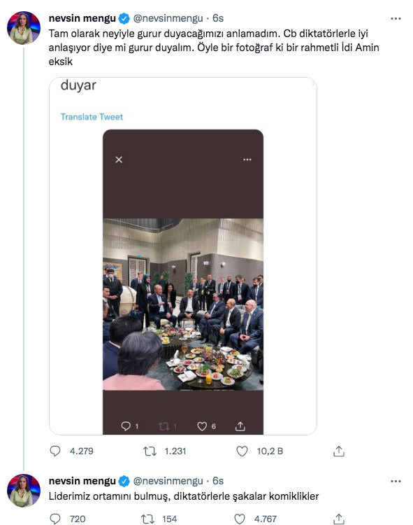 Nevşin Mengü ve Aslı Aydıntaşbaş'ın Erdoğan'lı fotoğraf karesiyle ilgili tweeti tepki çekti - Resim: 0