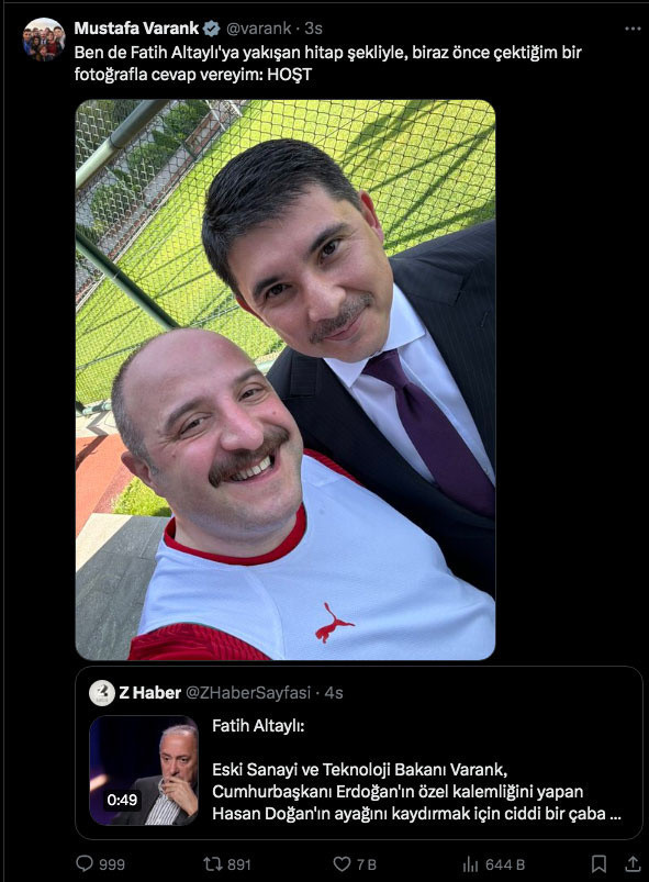 Fatih Altaylı'nın Hasan Doğan iddiası olay oldu Mustafa Varank'tan sert yanıt: HOŞT - Resim: 0