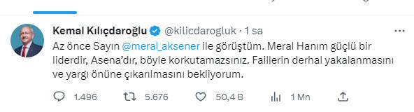 Kemal Kılıçdaroğlu: Meral Hanım güçlü bir liderdir, Asena’dır... - Resim: 0