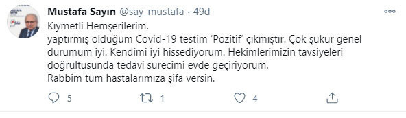 Hatay'ın Yayladağı Belediye Başkanı Mustafa Sayın Kovid-19'a yakalandı - Resim: 0