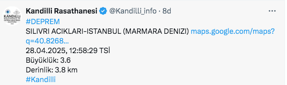 Son deprem İstanbul ve Kütahya'da oldu Kandilli büyüklüğünü açıkladı - Resim: 0