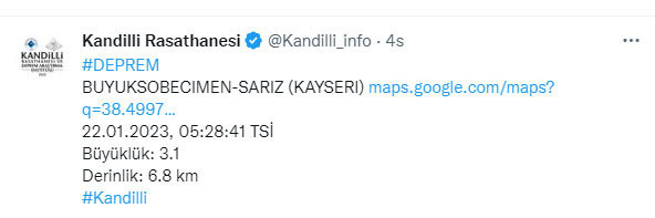 Son deprem Kayseri'de oldu! Kandilli şiddetini açıkladı - Resim: 0