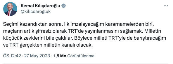 Kılıçdaroğlu seçime saatler kala yeni vaadini açıkladı futbolseverler bayram edecek! - Resim: 0