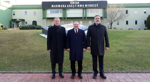 Hulusi Akar, Mustafa Varank ve MİT Başkanı Fidan'dan TÜBİTAK'a sürpriz ziyaret - Resim: 1