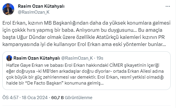 Rasim Ozan Kütahyalı iddiası! "Merkez Bankası içinde Hafize Gaye-Cevdet Akçay kavgası var" - Resim: 0