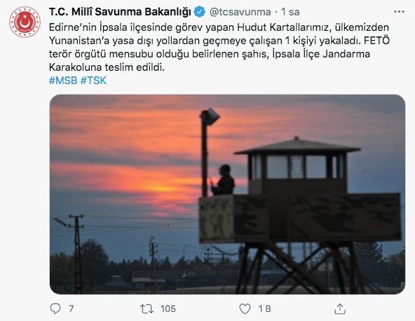 MSB açıkladı: FETÖ'cü şahıs Yunanistan’a kaçmak isterken yakalandı - Resim: 0