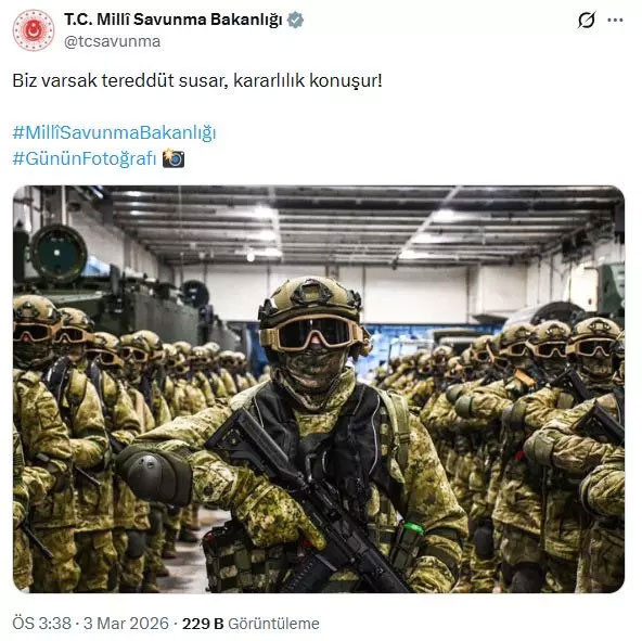 Milli Savunma Bakanlığı'ndan dikkat çeken paylaşım: Düşülen not da manidar - Resim: 0