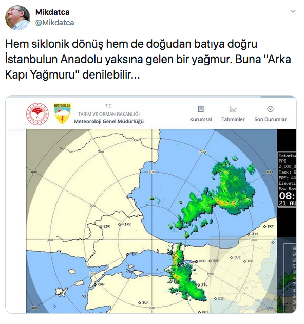 Bu bir arka kapı yağmuru! Meteoroloji profesörü İstanbul'u uyardı MGM twit attı - Resim: 3