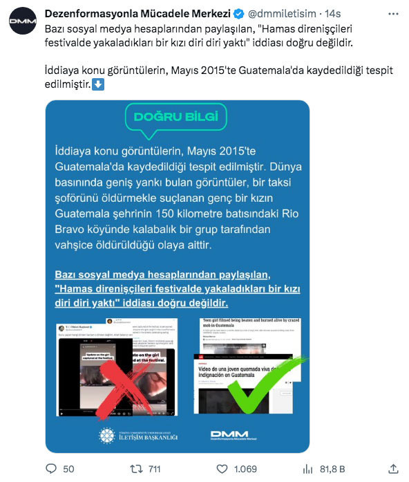 'Hamas direnişçileri festivalde yakaladıkları bir kızı diri diri yaktı' iddiasıyla ilgili gerçek ortaya çıktı - Resim: 0