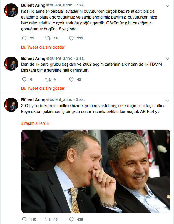 Bülent Arınç: AK Parti'yi büyütürken nice badireler atlattık - Resim: 0