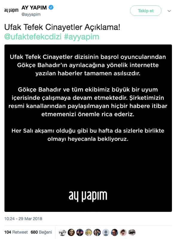 Gökçe Bahadır Ufak Tefek Cinayetler'den ayrılıyor mu ilk açıklama! - Resim: 4