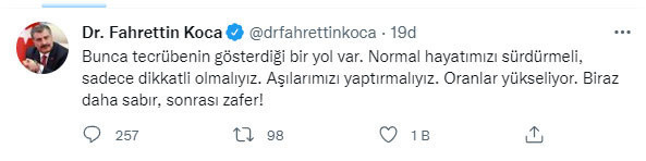 Sağlık Bakanı Fahrettin Koca uyardı: Normal hayatımızı sürdürmeli sadece dikkatli olmalıyız - Resim: 0