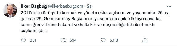 4 yıla kadar hapsi istenen İlker Başbuğ'dan ilk açıklama - Resim: 0