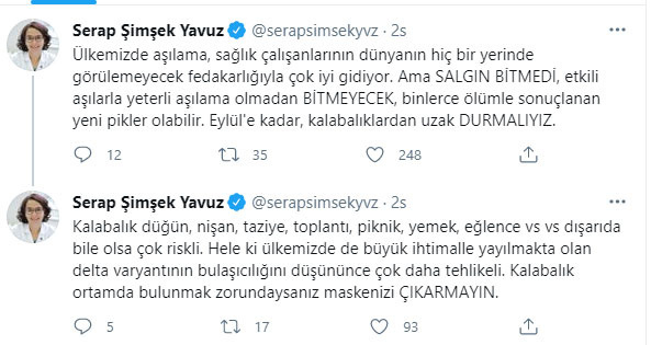 Bilim Kurulu üyesi Serap Şimşek Yavuz: Yeterli aşılama olmadan salgın bitmeyecek - Resim: 0