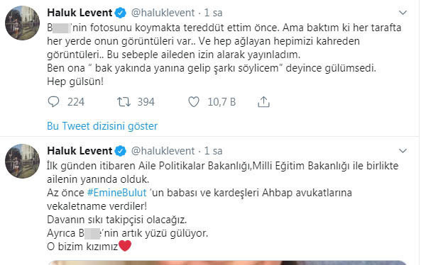 Haluk Levent'ten Emine Bulut'un kızına destek - Resim: 1