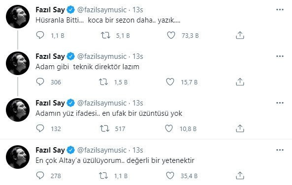 Fenerbahçe yenildi Fazıl Say çılgına döndü: Adam gibi teknik direktör lazım - Resim: 1