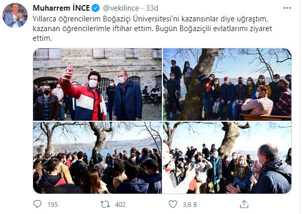 Muharrem İnce Boğaziçi Üniversitesi'nde öğrencilerle bir araya geldi - Resim: 0
