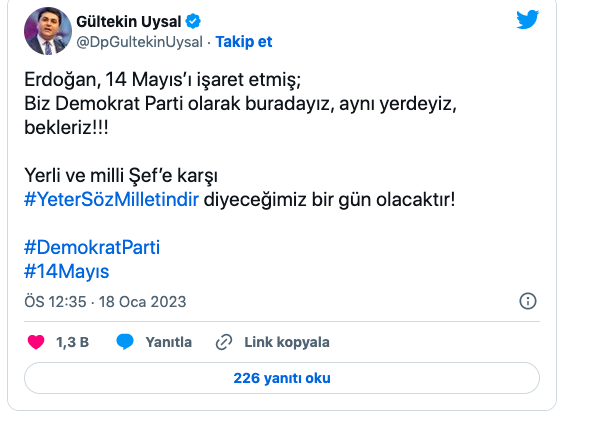 DP lideri Uysal'dan Erdoğan'a 14 Mayıs cevabı: Yolsuzluklara, yasaklara... - Resim: 0