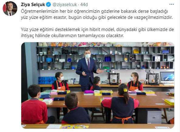 Ziya Selçuk'tan flaş yüz yüze eğitim açıklaması! İhtiyaç halinde hibrit model yüz yüze eğitimi destekleyecek - Resim: 0