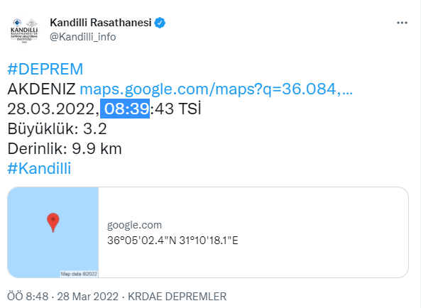 Erzincan ve Akdeniz'de peş peşe depremler! - Resim: 0