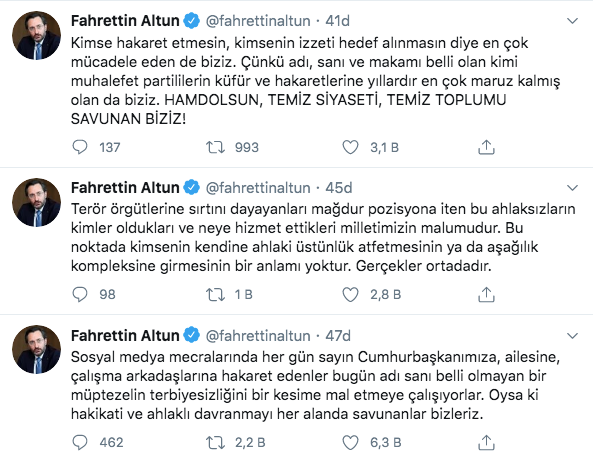 Fahrettin Altun'dan Başak Demirtaş tepkisi: Bir müptezelin terbiyesizliğini bir kesime... - Resim: 0