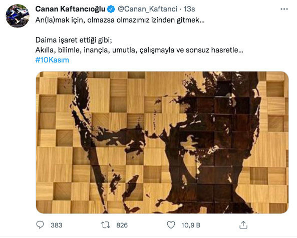 Canan Kaftancıoğlu'nun 10 Kasım paylaşımı tartışılıyor - Resim: 0