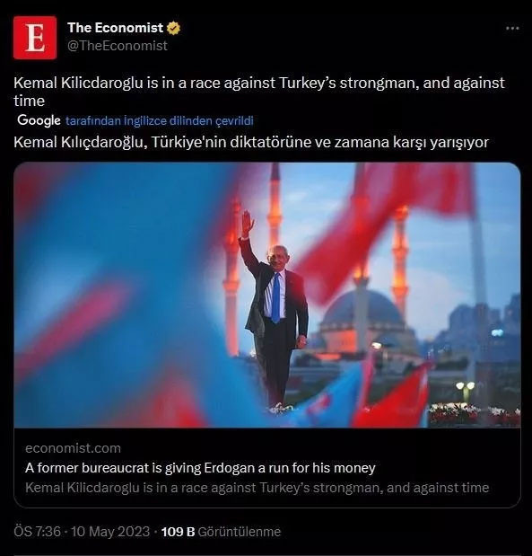 The Economist'in Erdoğan karşıtlığı: Kılıçdaroğlu'na desteğin dozu arttı - Resim: 0