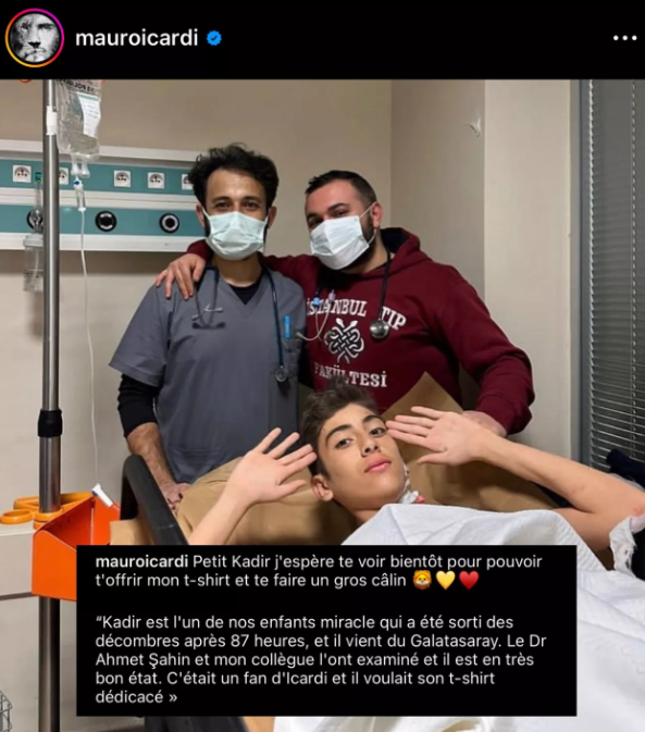 Icardi, depremzede Kadir'in hareketine kayıtsız kalmadı - Resim: 0