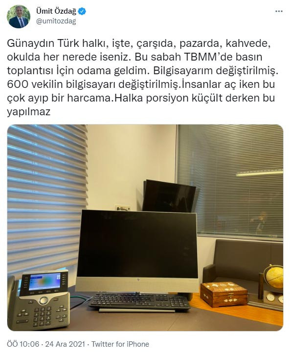 Ümit Özdağ 'Bilgisayarım habersiz değiştirildi israf' dedi Gerçek ortaya çıktı - Resim: 0