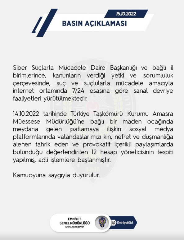 EGM harekete geçti! Flaş 'Bartın' açıklaması 12 kişi tespit edildi - Resim: 0