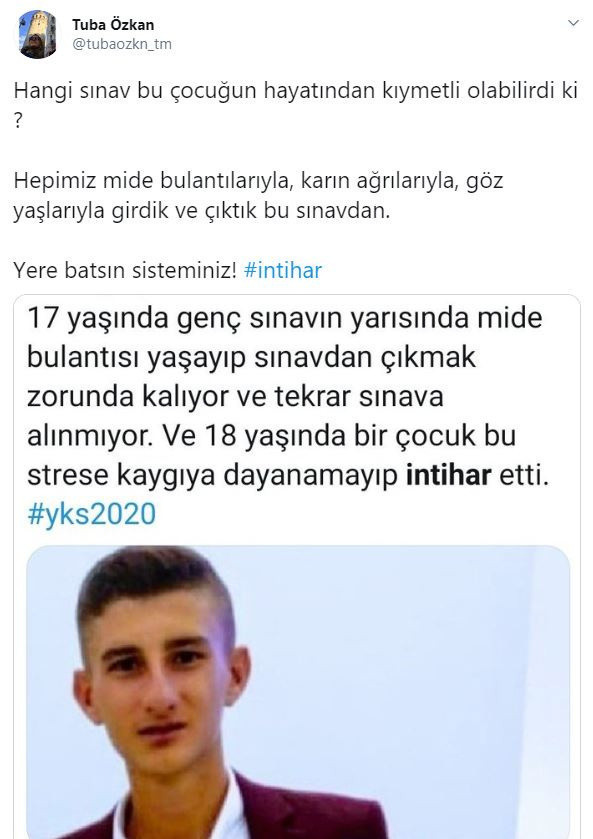 Ömer Ateş AYT sınavına alınmadığı için intihar etti iddiası kıyameti kopardı - Resim: 1