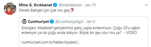 Cemal Enginyurt'tan Mine Kırıkkanat'ın Bahçeli'yle ilgili tepki çeken paylaşımına ağır sözler - Resim: 0