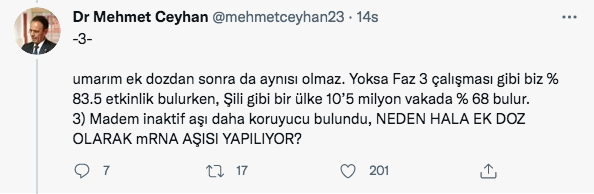 Prof. Mehmet Ceyhan’dan Bakan Koca’ya soru: Neden hâlâ ek doz mRNA aşısı yapılıyor? - Resim: 2