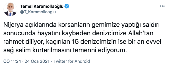 Temel Karamollaoğlu'ndan Türk gemisine saldırıya ilişkin açıklama! - Resim: 0