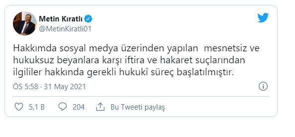 Cumhurbaşkanlığı İdari İşler Başkanı Metin Kıratlı'dan Sedat Peker açıklaması: Hukuki süreç başlatıldı - Resim: 0
