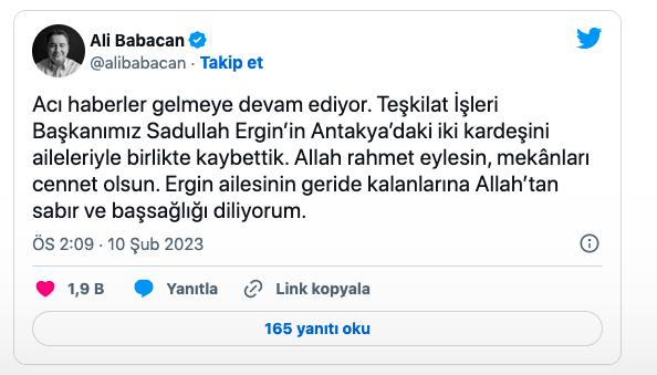 Deva Partili Sadullah Ergin'in iki kardeşi enkazda vefat etti - Resim: 1