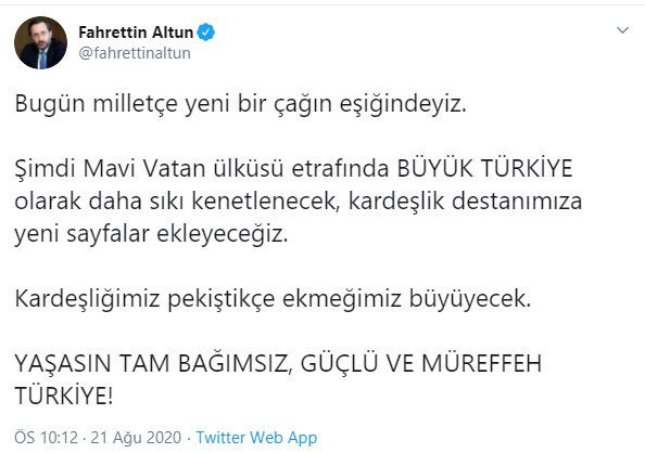 İletişim Başkanı Altun: Yaşasın tam bağımsız güçlü ve müreffeh Türkiye - Resim: 0