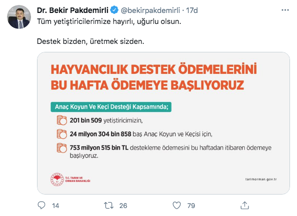 Bakan Pakdemirli: Hayvancılık destek ödemeleri bu hafta yapılacak - Resim: 0