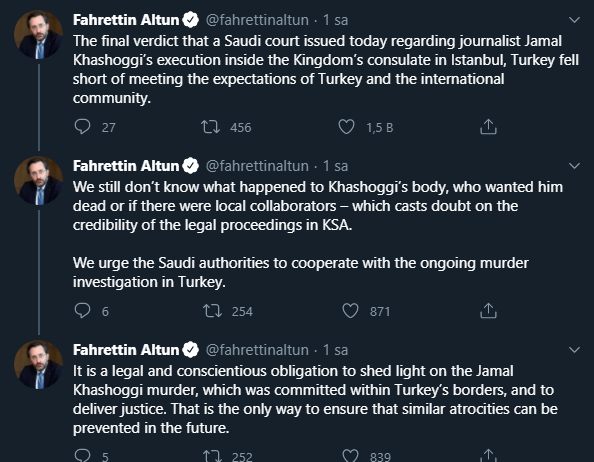 İletişim Başkanı Fahrettin Altun'dan Suudi Arabistan'a Kaşıkçı davası tepkisi - Resim: 0