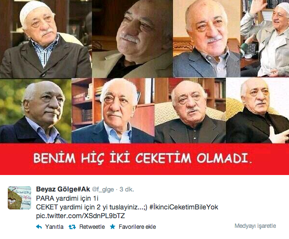 Gülen'in ceketi Twitter'da günün geyiği oldu... - Resim: 2