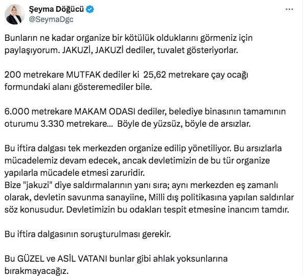 Şeyma Döğücü'den İsmail Saymaz'ın 'Sancaktepe Belediyesi, yavru saray gibi' paylaşımına tepki - Resim: 1
